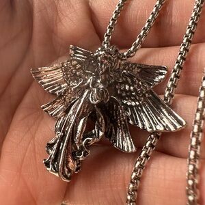Y2K Vintage Angel Necklace for Men and Women
